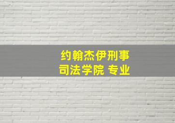 约翰杰伊刑事司法学院 专业